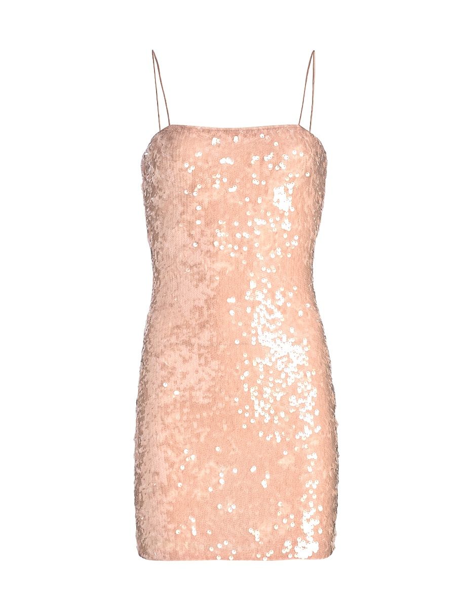 Women's Delora Sequined Body-Con Minidress - English Rose - Size 14