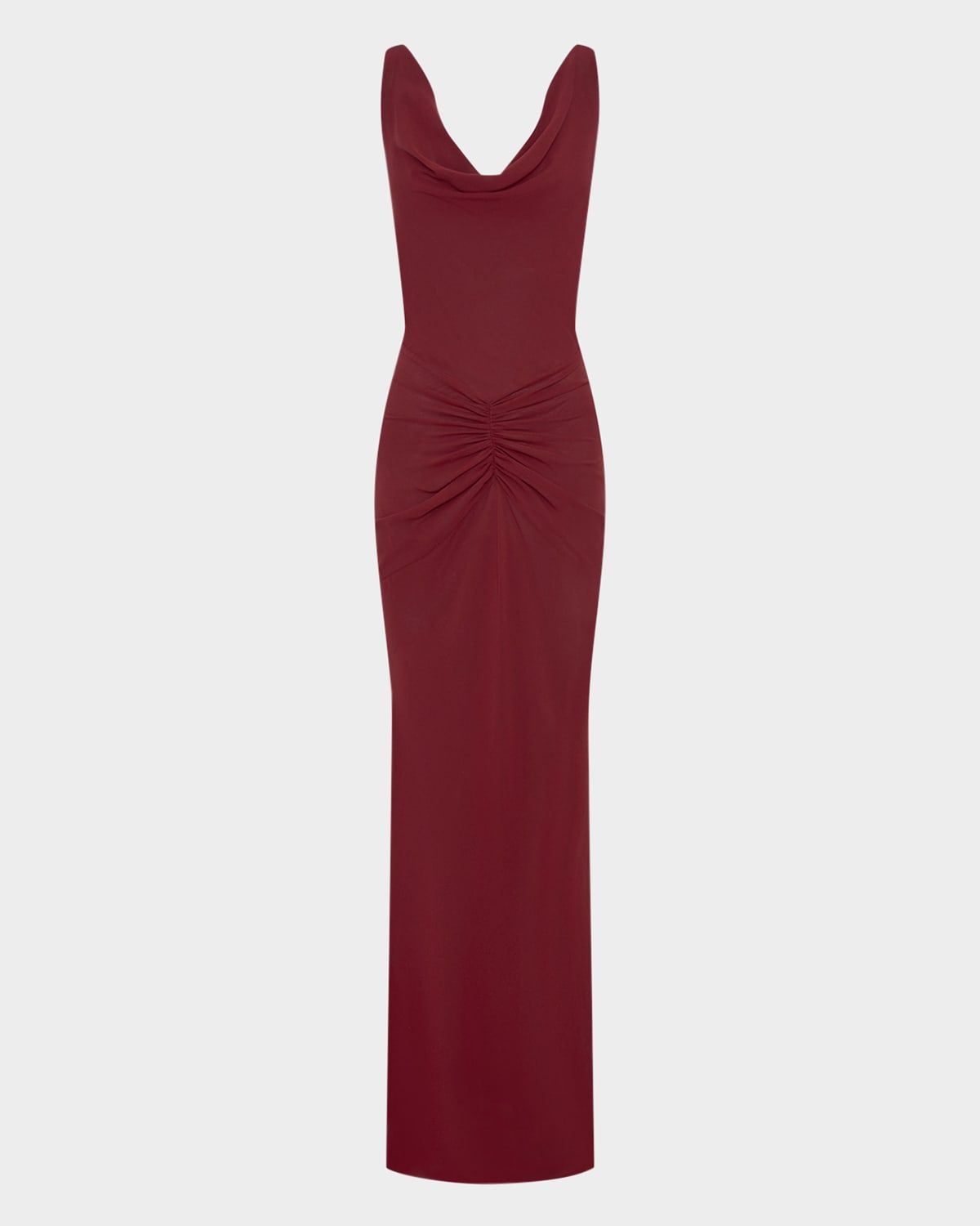 Calia Cutout Cowl-Neck Column Gown