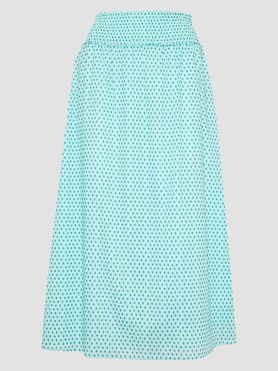 Women's The Delphine Nap Skirt - Teal Poppy Half Drop - Size XL