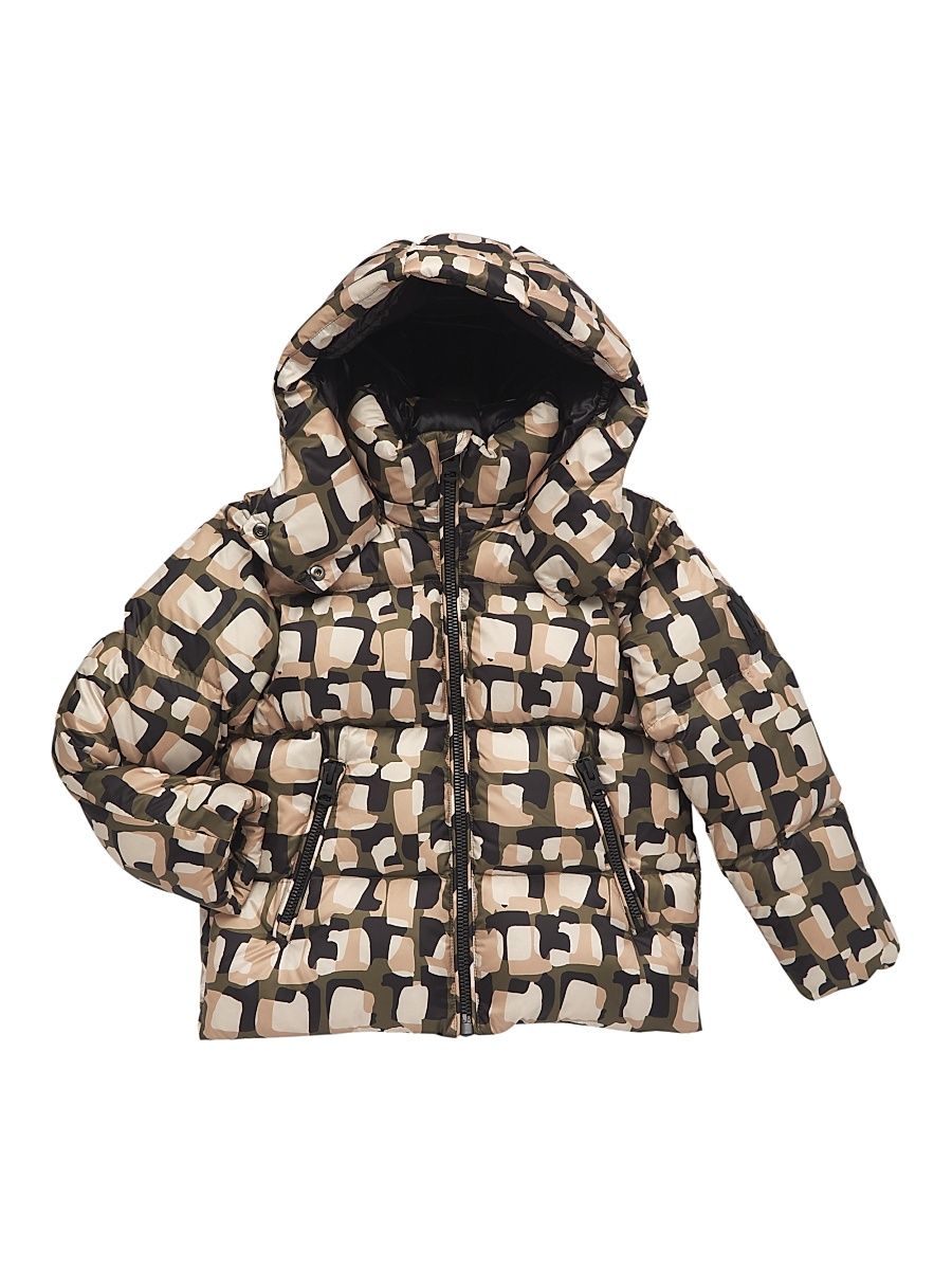 Little Kid's & Kid's Jesse Tile Graphic Print Down Jacket - Light Green Tile - Size 4