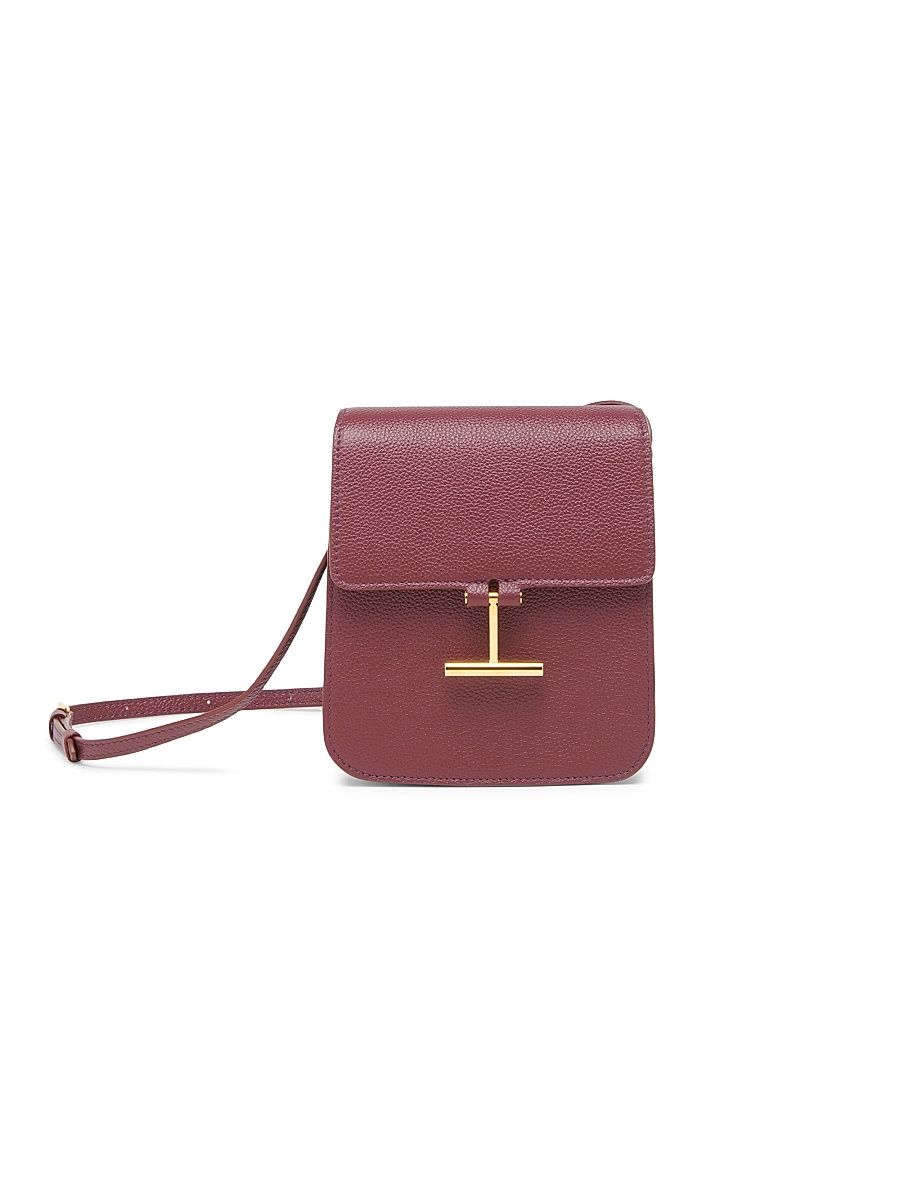 Women's Tara Mini Leather Crossbody Bag - Red Plum