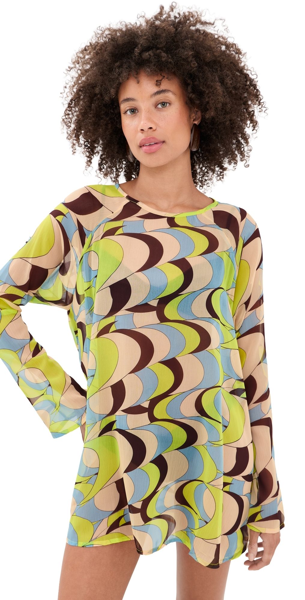 RESA Bre Coverup Mini Dress PALM ROYALE XS