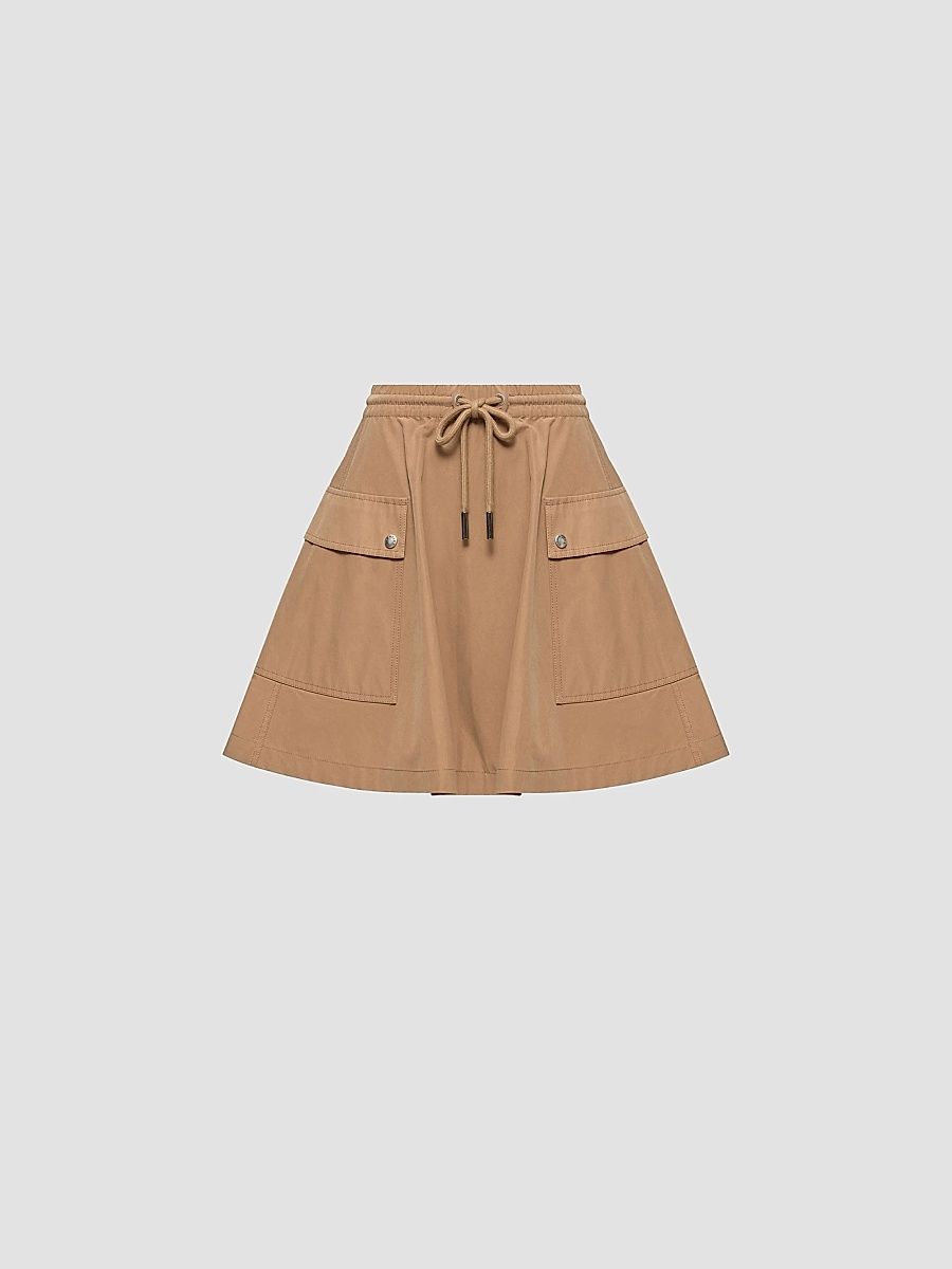 Women's Skirt in Cotton Blend - Camel Beige - Size 10