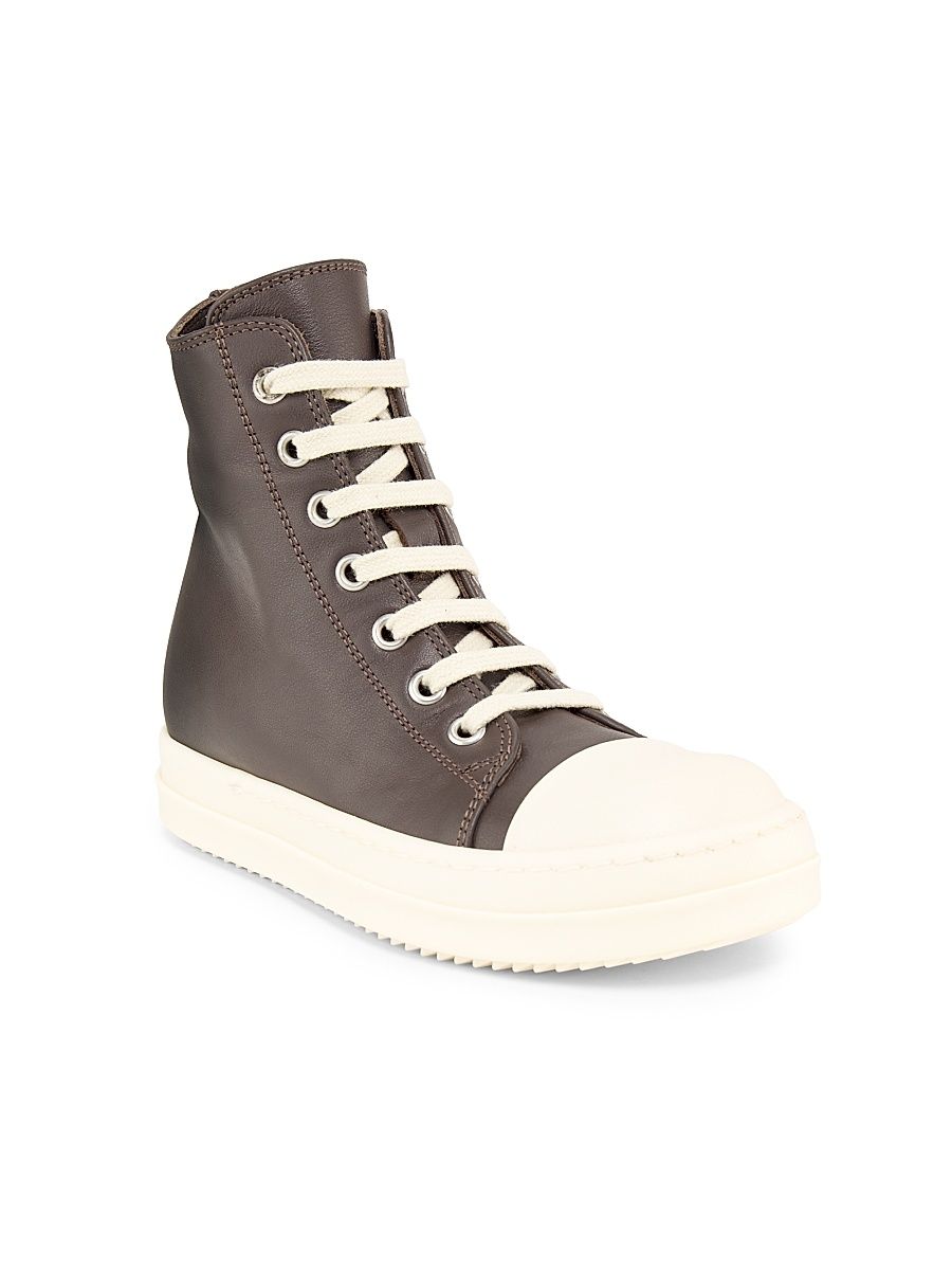 Little Kid's Leather High-Top Sneakers - Milk - Size 11 (Child)