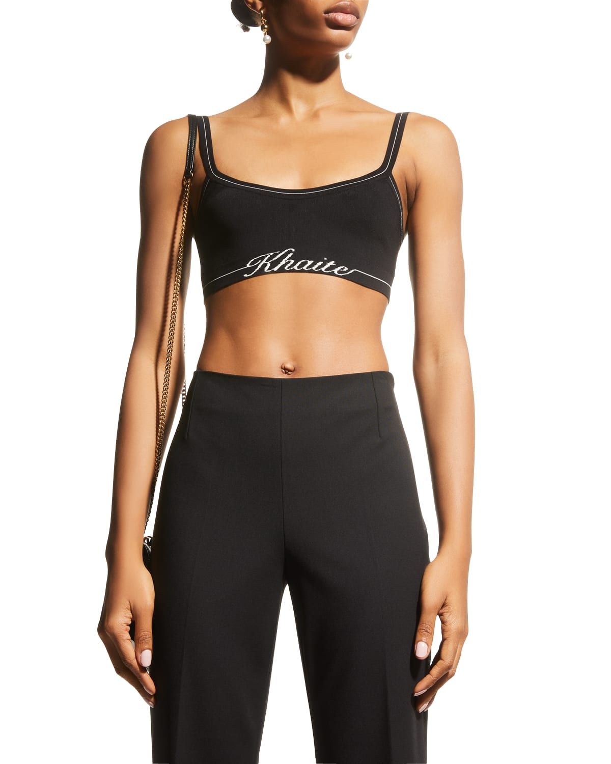 Carmelo Logo Band Ribbed Bralette