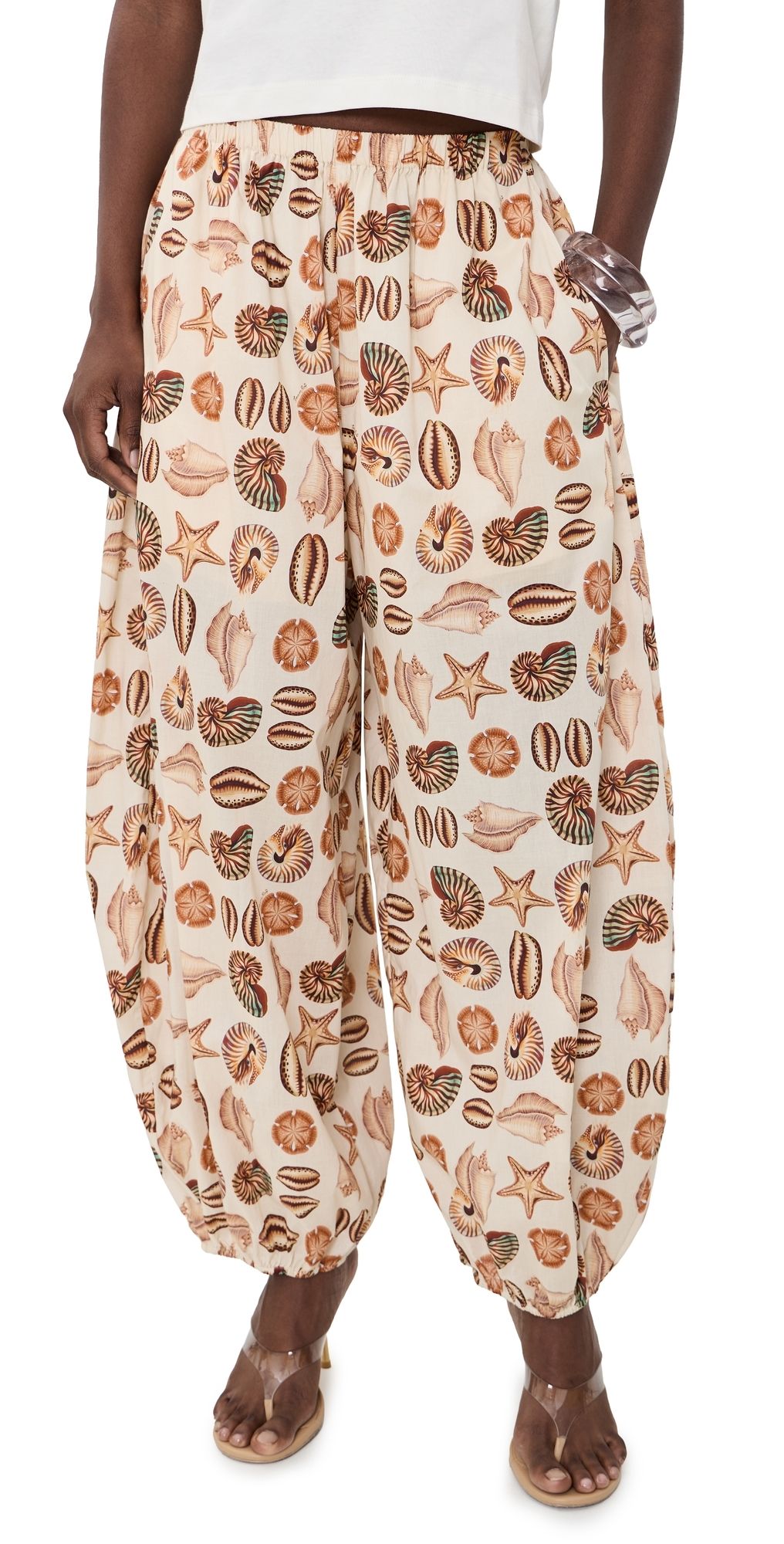 FARM Rio Marine Shells Sand Balloon Pants Marine Shells Sand S