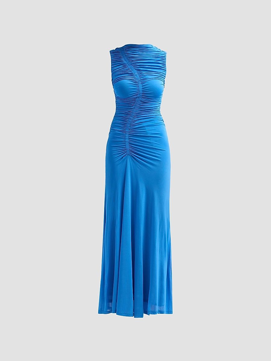 Acler Women's Femme Fatale Gillan Ruched Maxi Dress - Iris Blue - Size 12