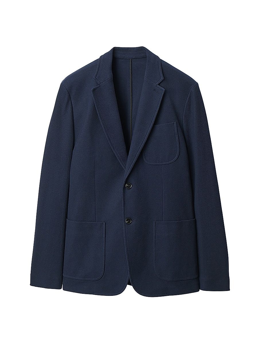 Men's Skeleton Cotton Pique Blazer - Navy - Size 38
