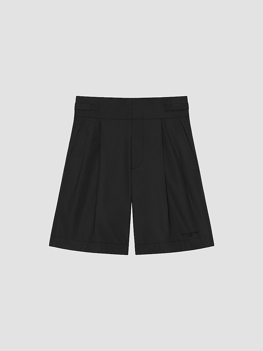 Givenchy Men's Bermuda Shorts in Poplin - Black - Size 34