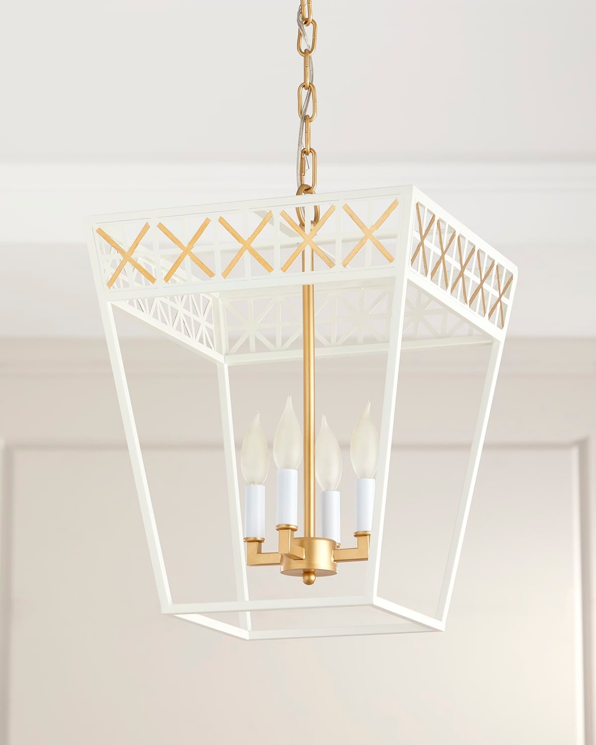 Caitlyn Gloss White & Gold Lantern