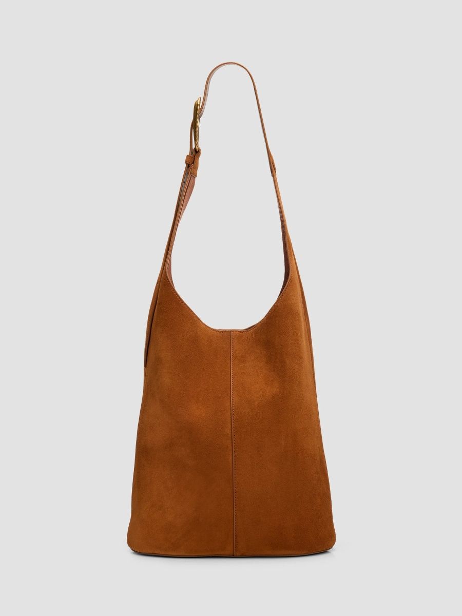 Veronica Beard Women's Suede Large Loop Shoulder Bag - Tobacco