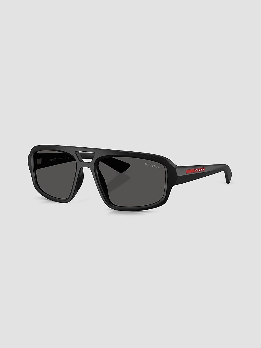 Men's Linea Rossa B11SU 57MM Geometric Sunglasses - Matte Black