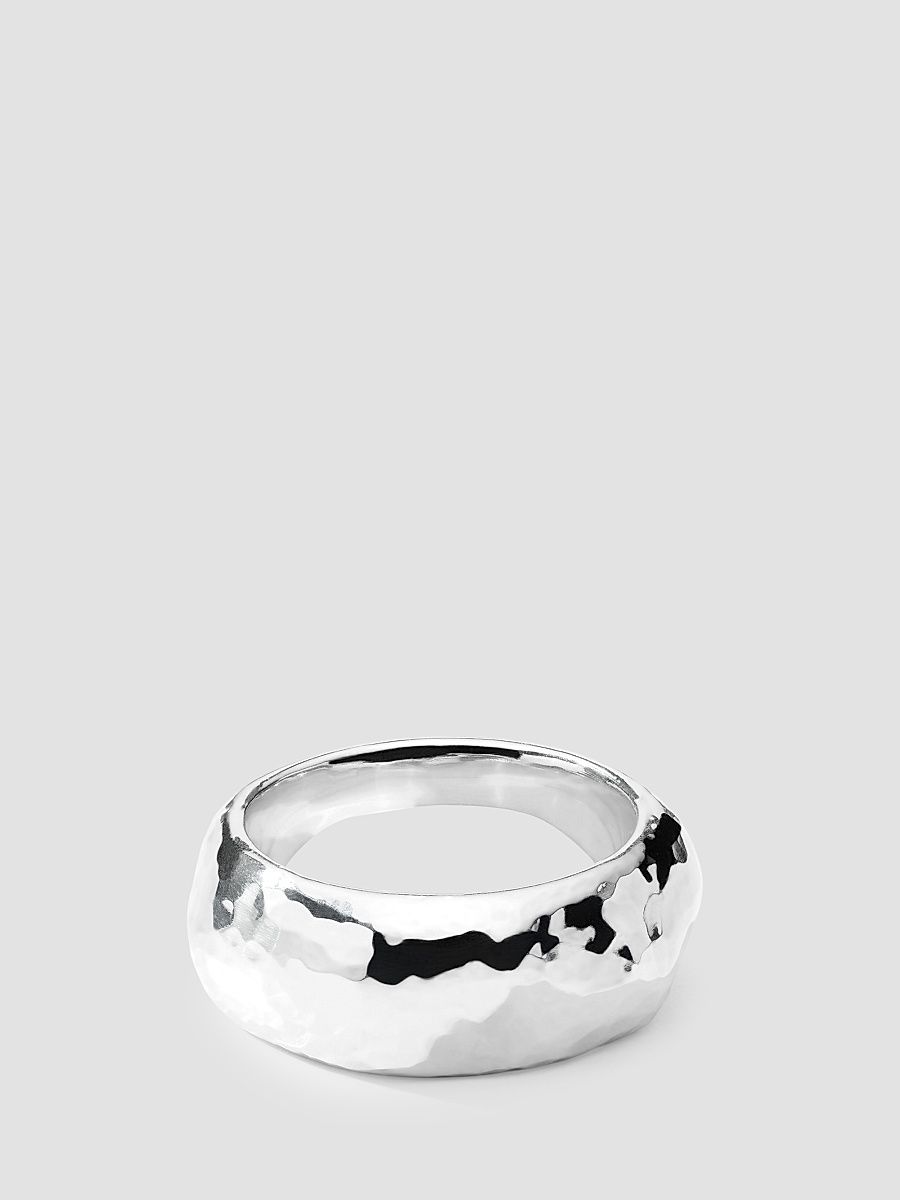 Women's Classico Hammer Wide Dune Sterling Silver Band Ring - Silver - Size 7