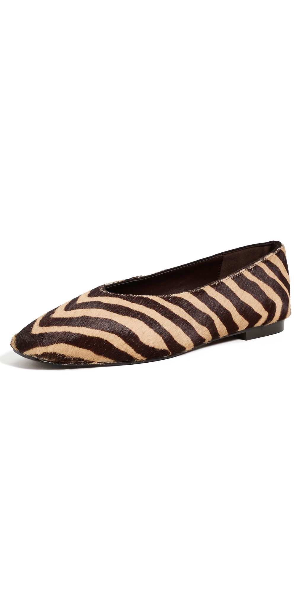Madewell Sage Ballet Flats Light Chevron Haircalf Multi 7.5