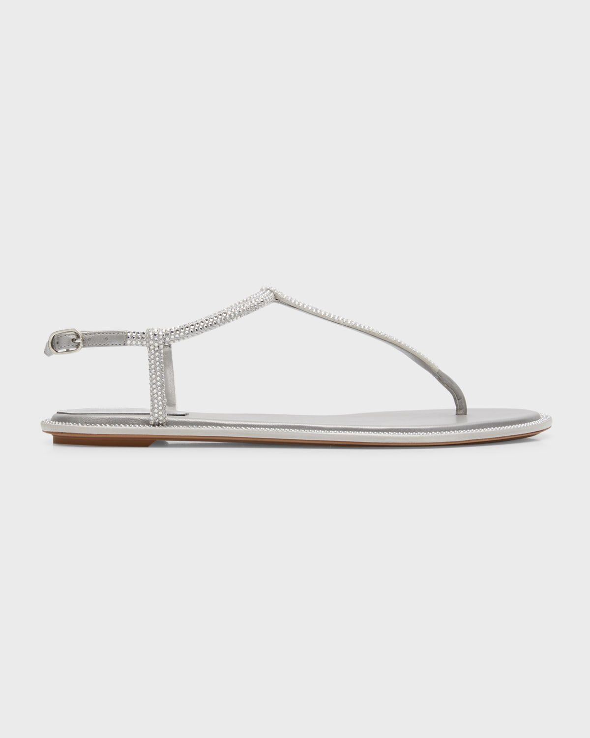 Strass T-Strap Thong Sandals