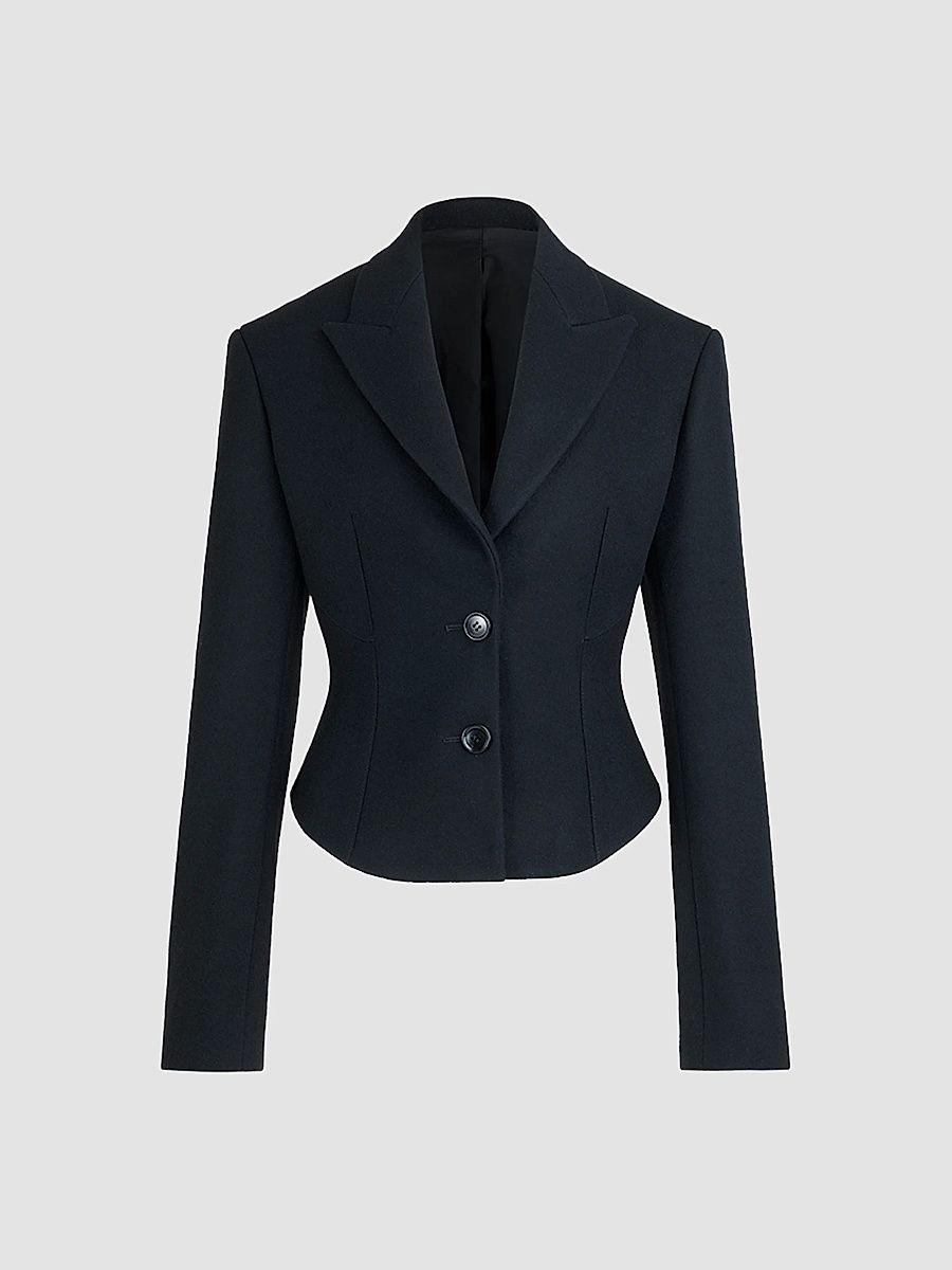 ALAÏA Women's Tailored Felted Wool Blazer - Noir - Size 10