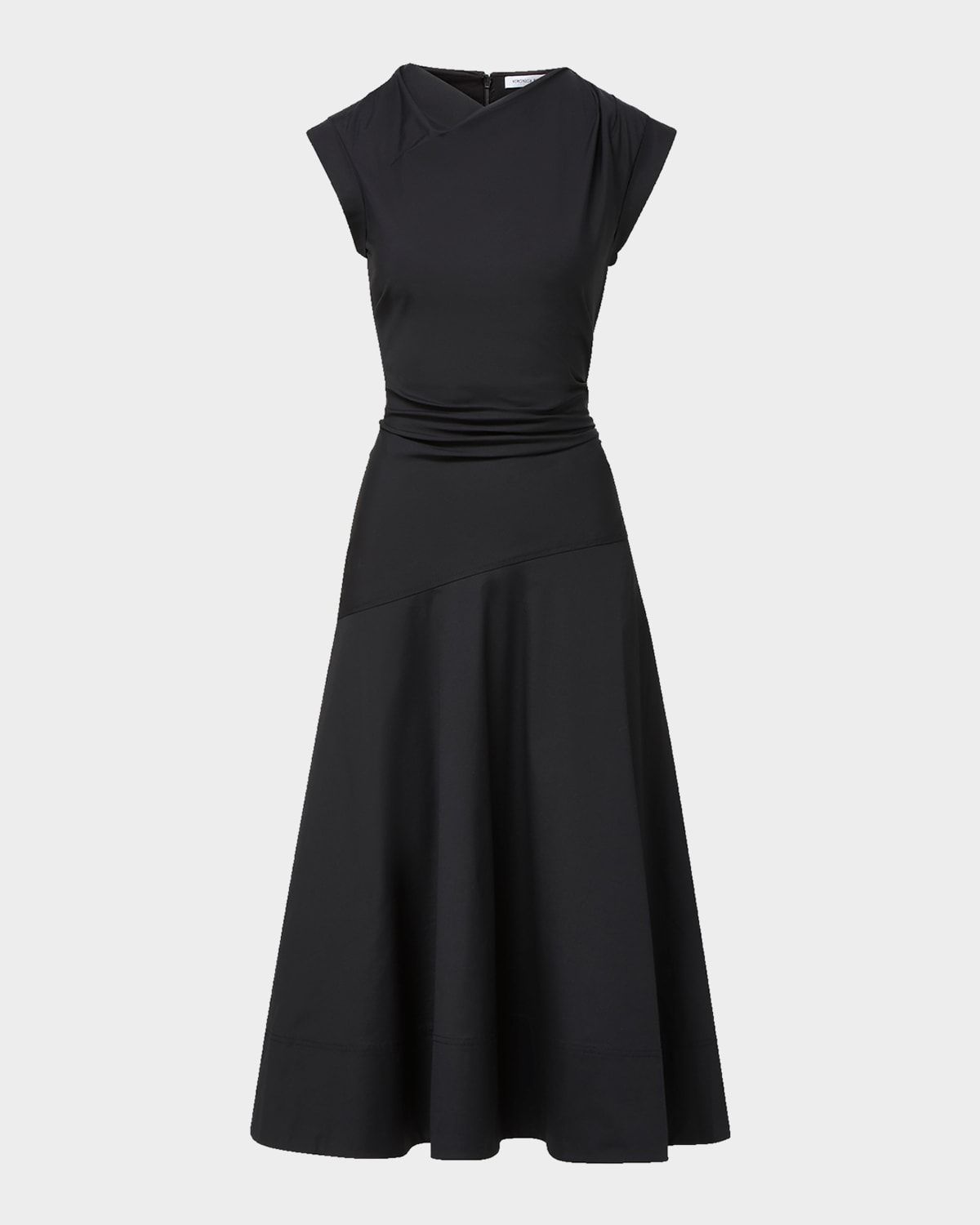 Lisette Drop-Waist Stretch Cotton Midi Dress