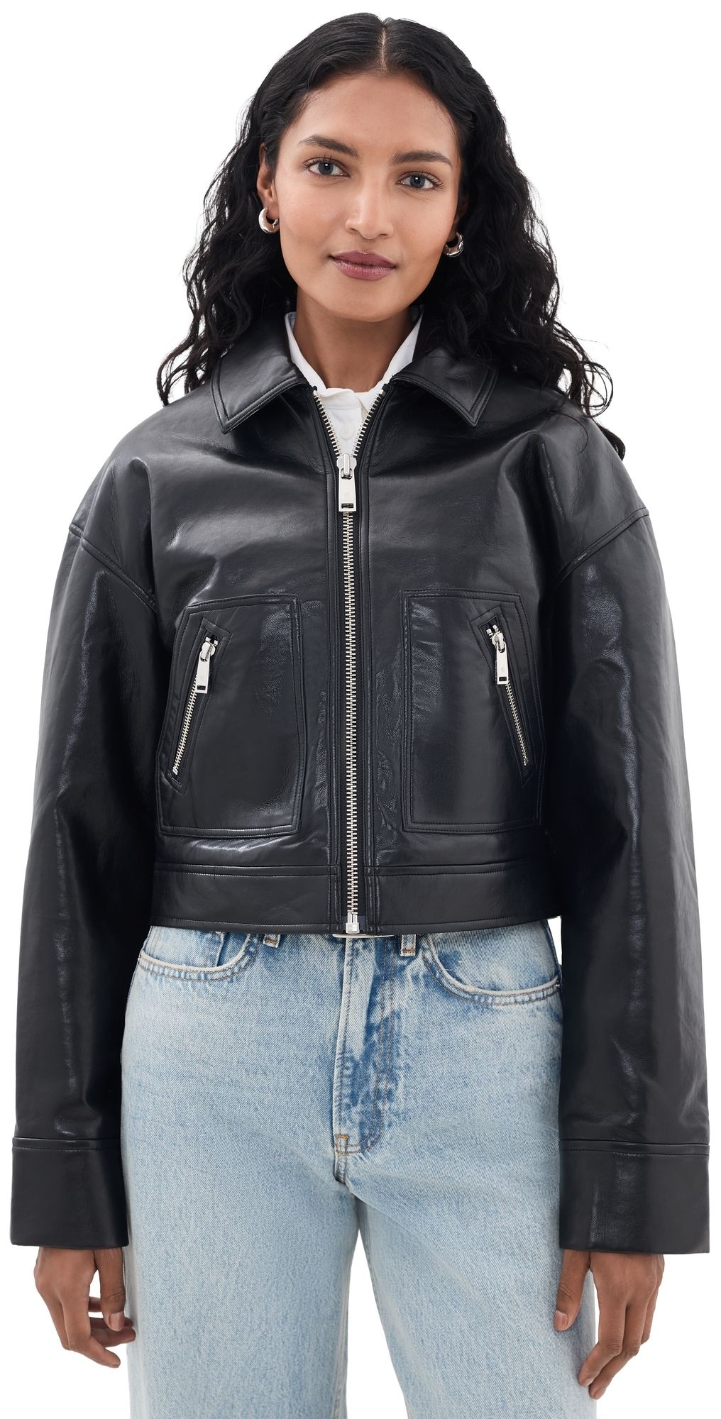 ANINE BING Assan Jacket Black Recycled Leather XS
