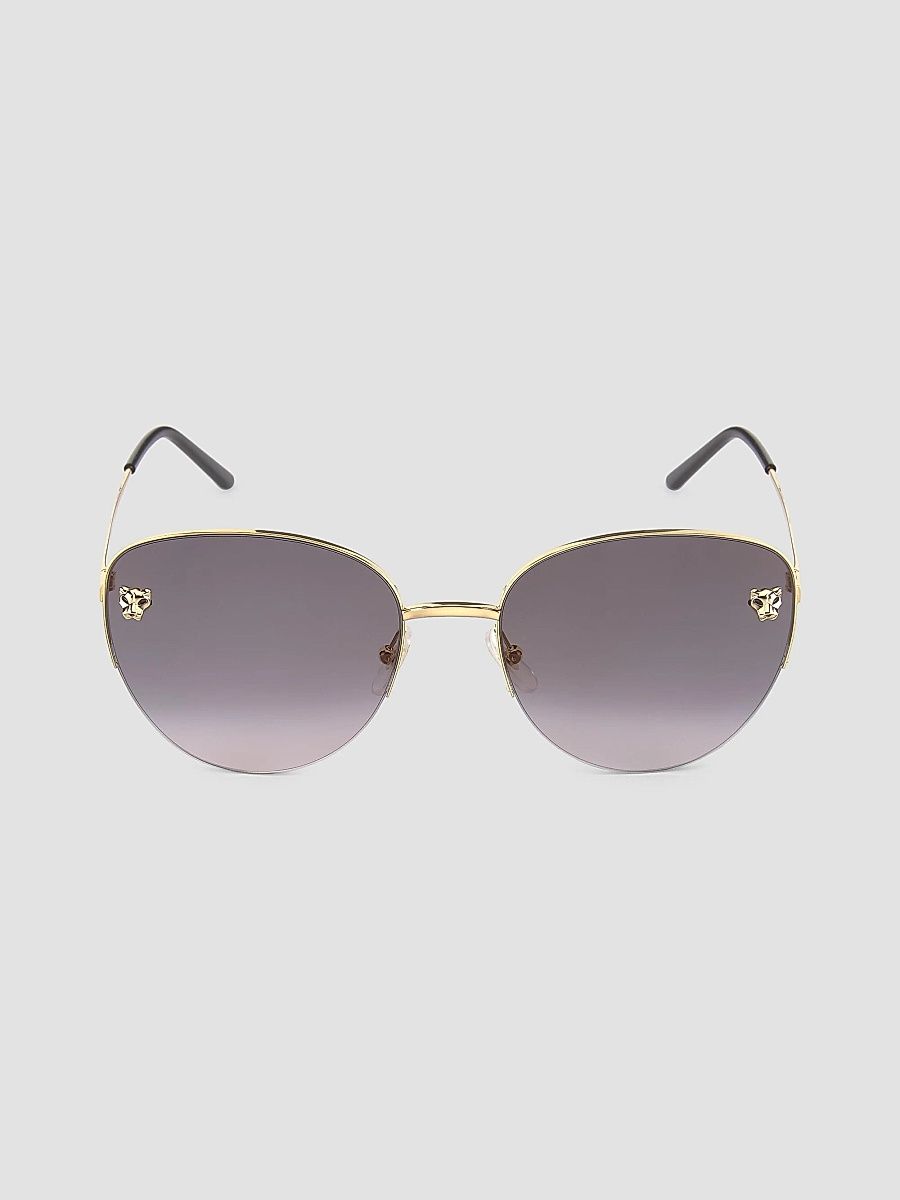 Cartier Women's Panthère De Cartier 59MM Cat-Eye Sunglasses - Grey Gold