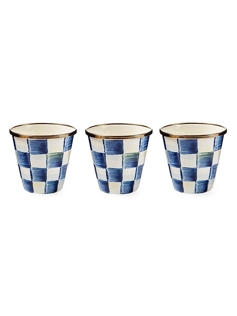 Royal Check 3-Piece Herb Pots Set