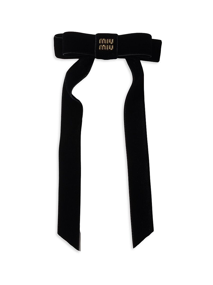 Women's Velvet Hair Clip - Black