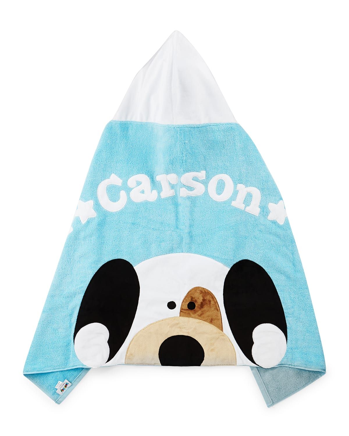 Personalized Peek-a-Boo Puppy Hooded Towel, Blue