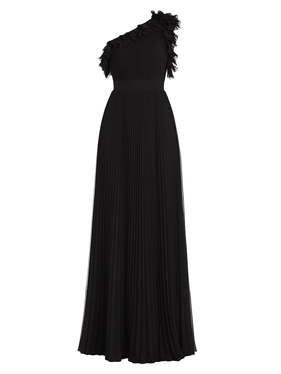 Dress The Population Women's Vida One-Shoulder Gown - Black - Size XXL