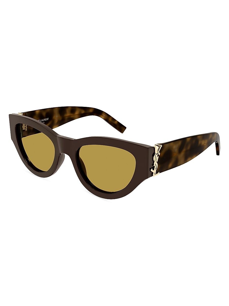 Women's Color Animation 53MM Cat-Eye Sunglasses - Yellow Havana