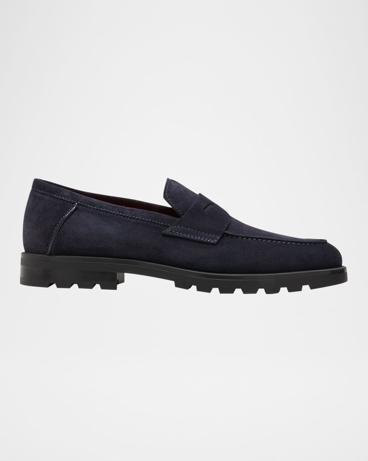 Men & apos;s Rock Suede Lug Sole Penny Loafers