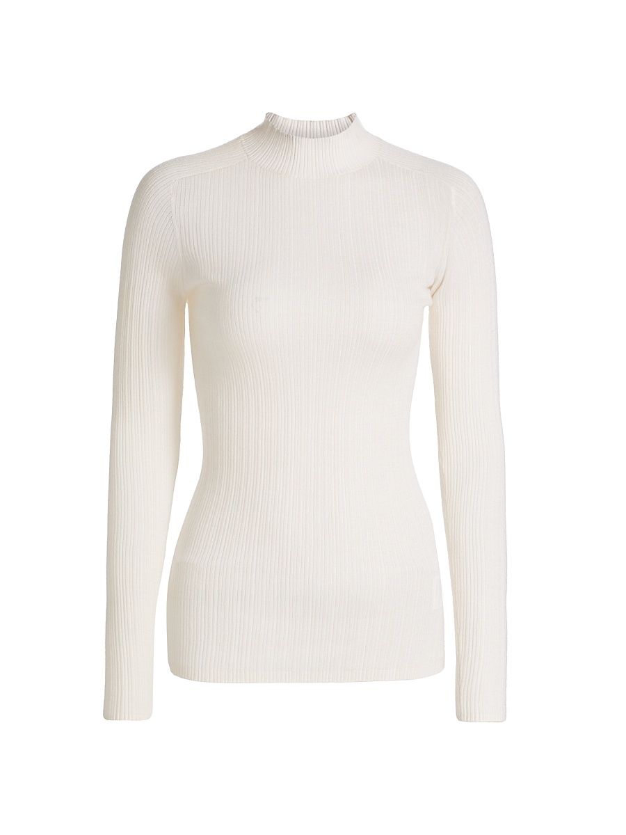 Women's Davina Ribbed Cashmere Sweater - Ivory - Size XS