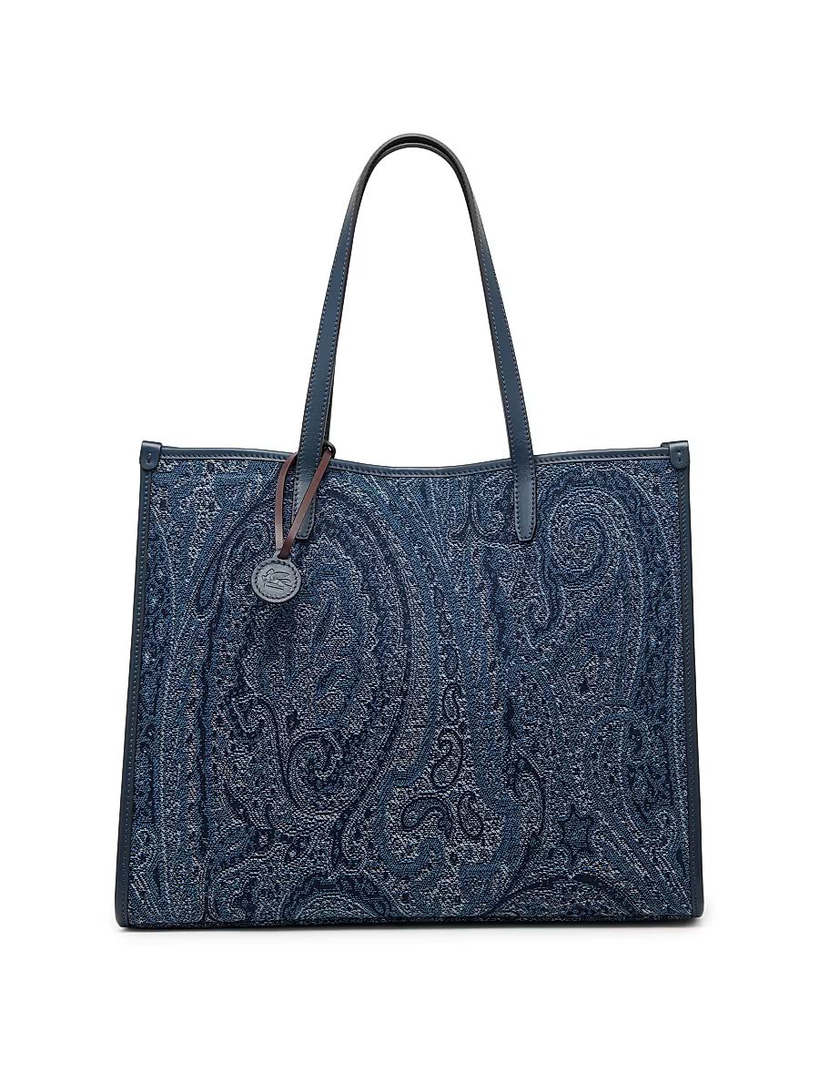 Women's Lovetrotter Large Jacquard Paisley Denim Tote Bag