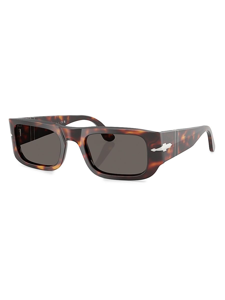 Men's 55MM Square Pillow Sunglasses - Black