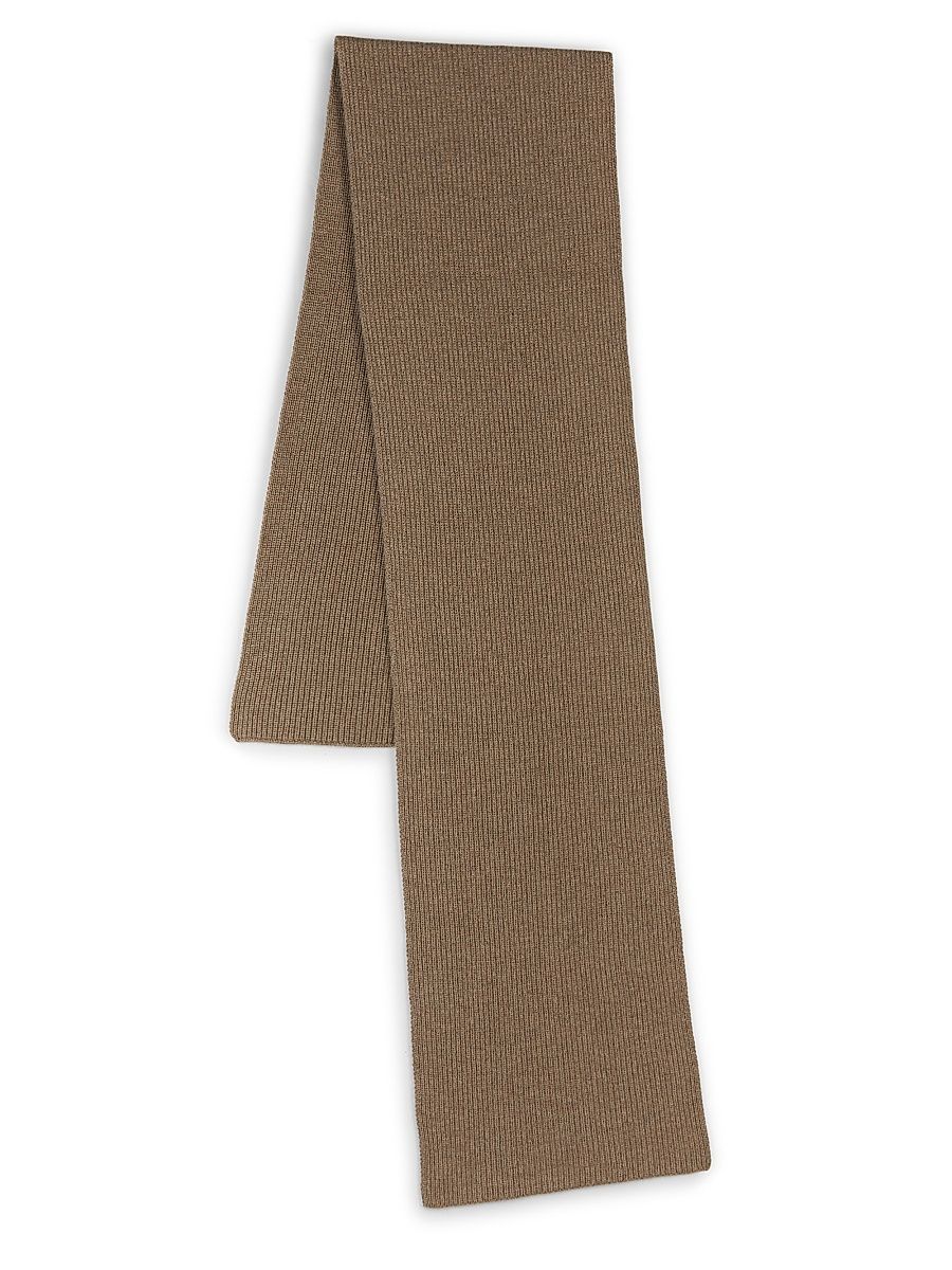 Men's Rib-Knit Cashmere Scarf - Camel