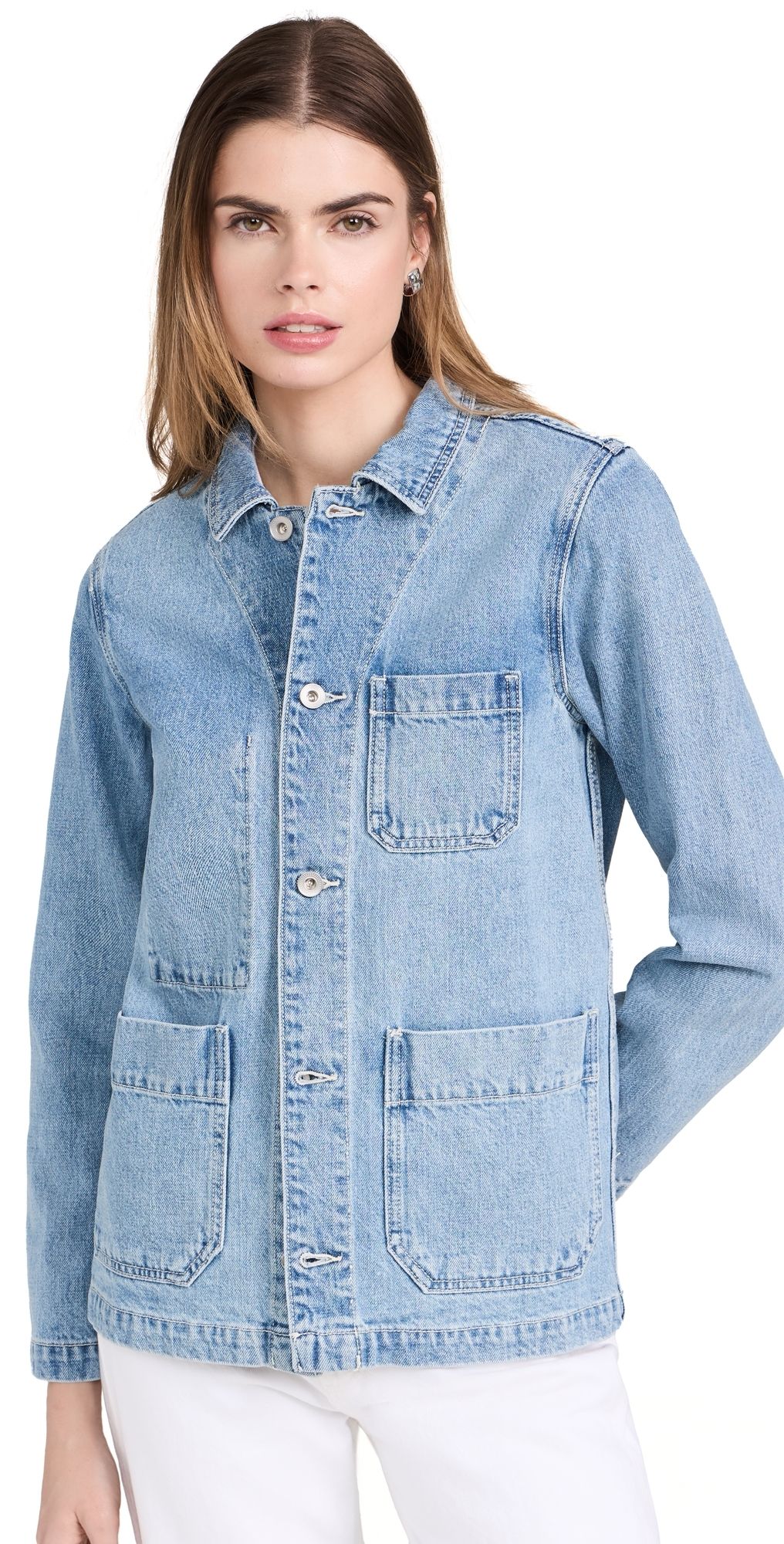 Alex Mill Britt Work Jacket in Denim Vintage Wash XL