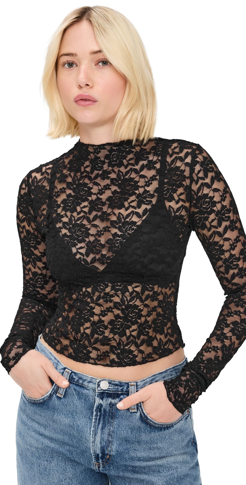 Lioness Hamptons Long Sleeve Top Noir M