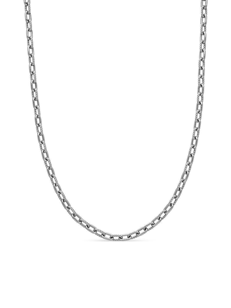 Men's DY Madison Chain Necklace in Sterling Silver, 6mm - Silver - Size 20