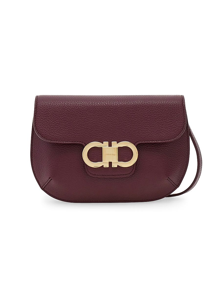 Women's Lizzy Gancini Leather Crossbody Bag - New Navy Bark Blue