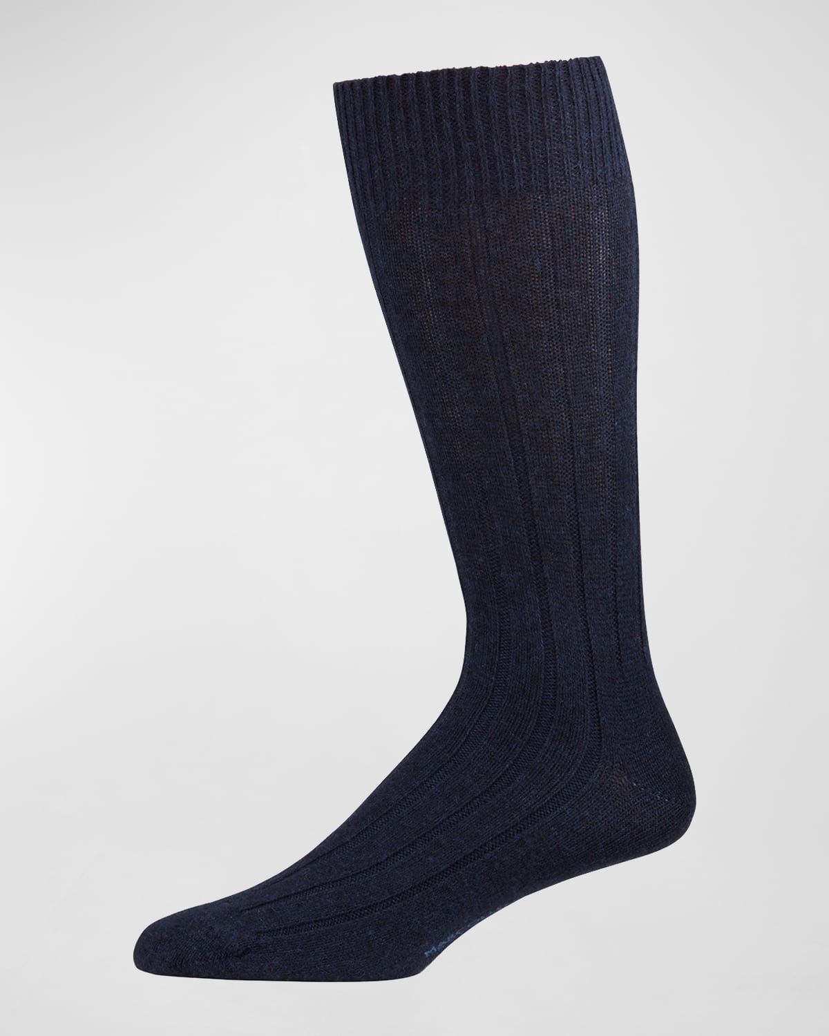 Men & apos;s Ribbed Cashmere Dress Socks