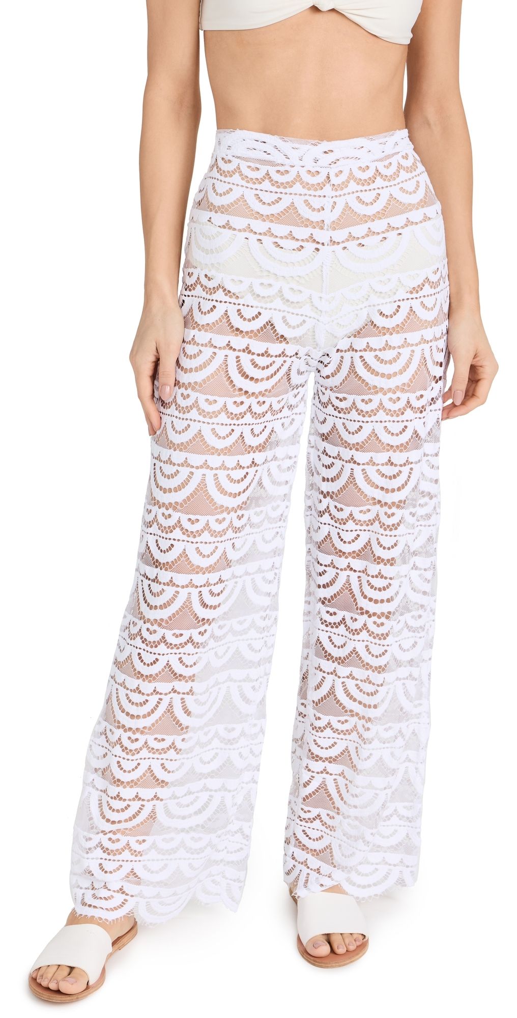 PQ Swim High Waist Lace Pants Water Lily M/L