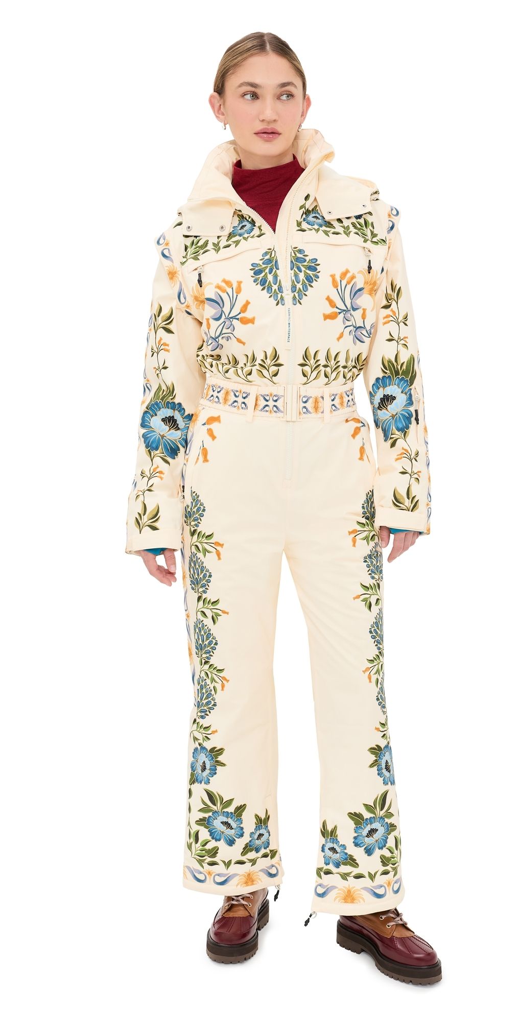 FARM Rio Winter Garden Ski Suit Off White L