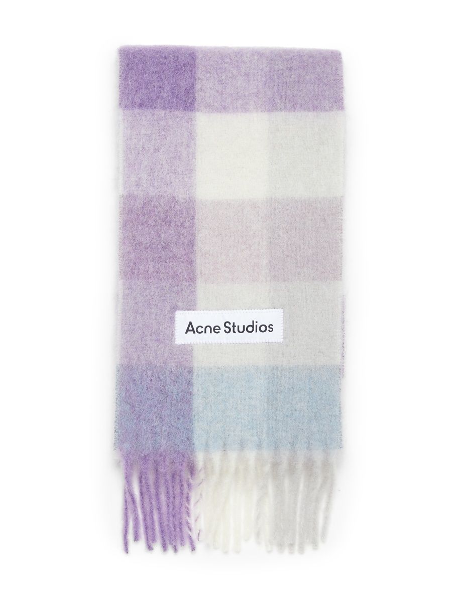 Acne Studios Women's Vally Check Scarf - Lilac White