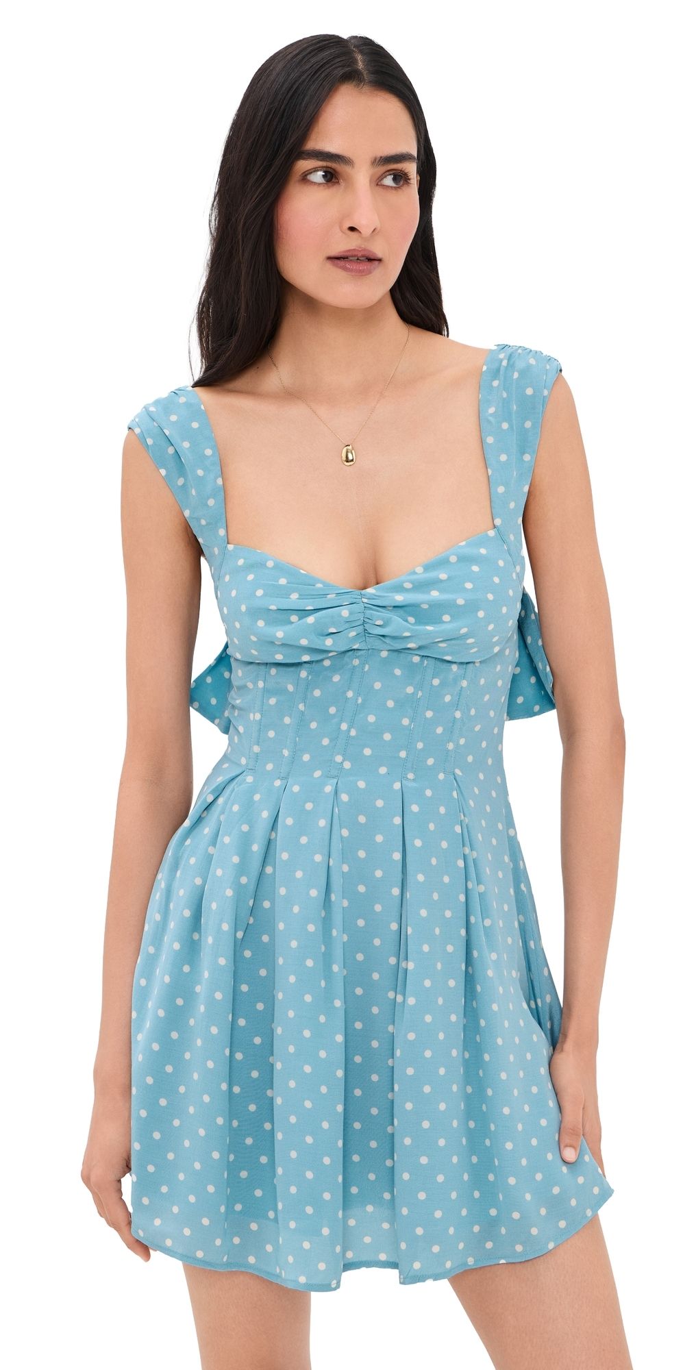 For Love & Lemons August Mini Dress Blue L