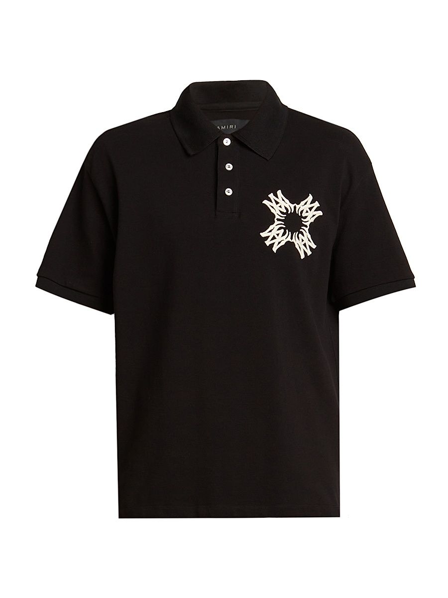 Men's Ma Quad Cotton Polo Shirt - Black - Size XS