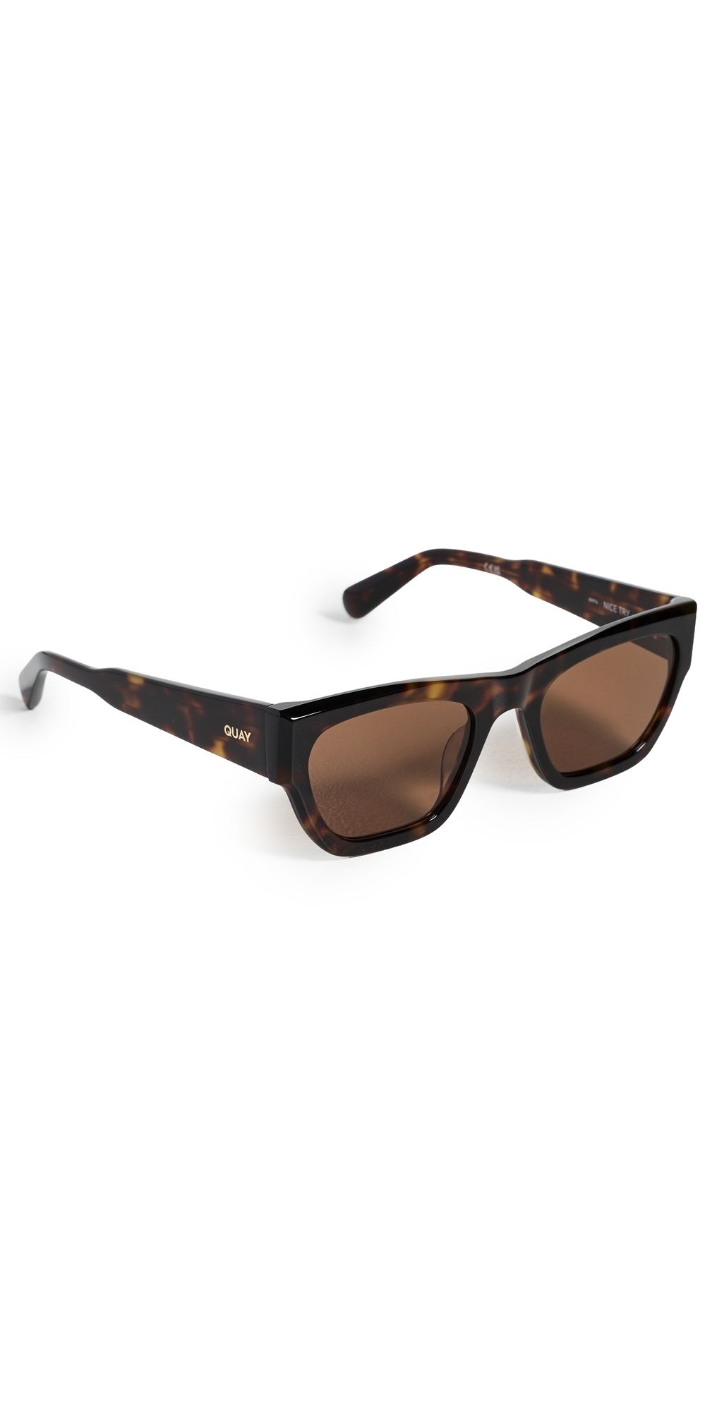 Quay Nice Try Sunglasses Dark Tort/Brown One Size