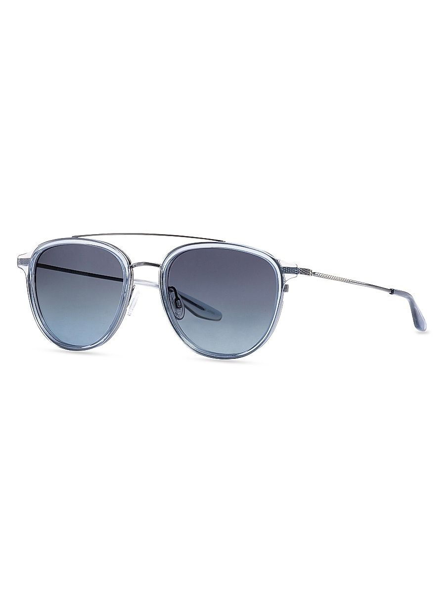 Men's Courtier 55MM Aviator Sunglasses - Blue Smoke Pewter