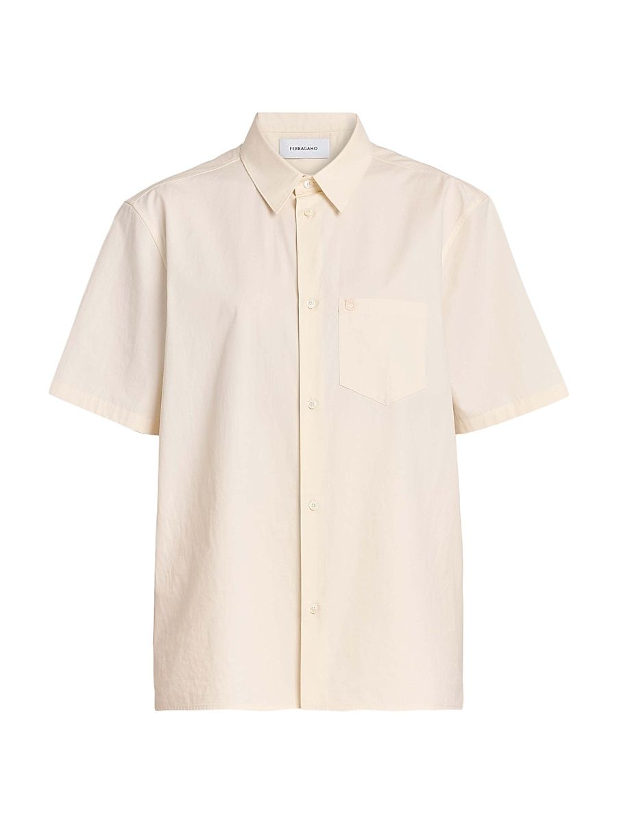 Women's Cotton-Silk Canvas Shirt - Parchment - Size 2