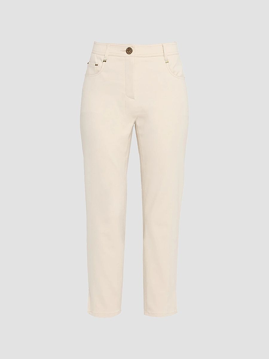Maison Common Women's Stretch-Denim Crop Jeans - Sand - Size 10