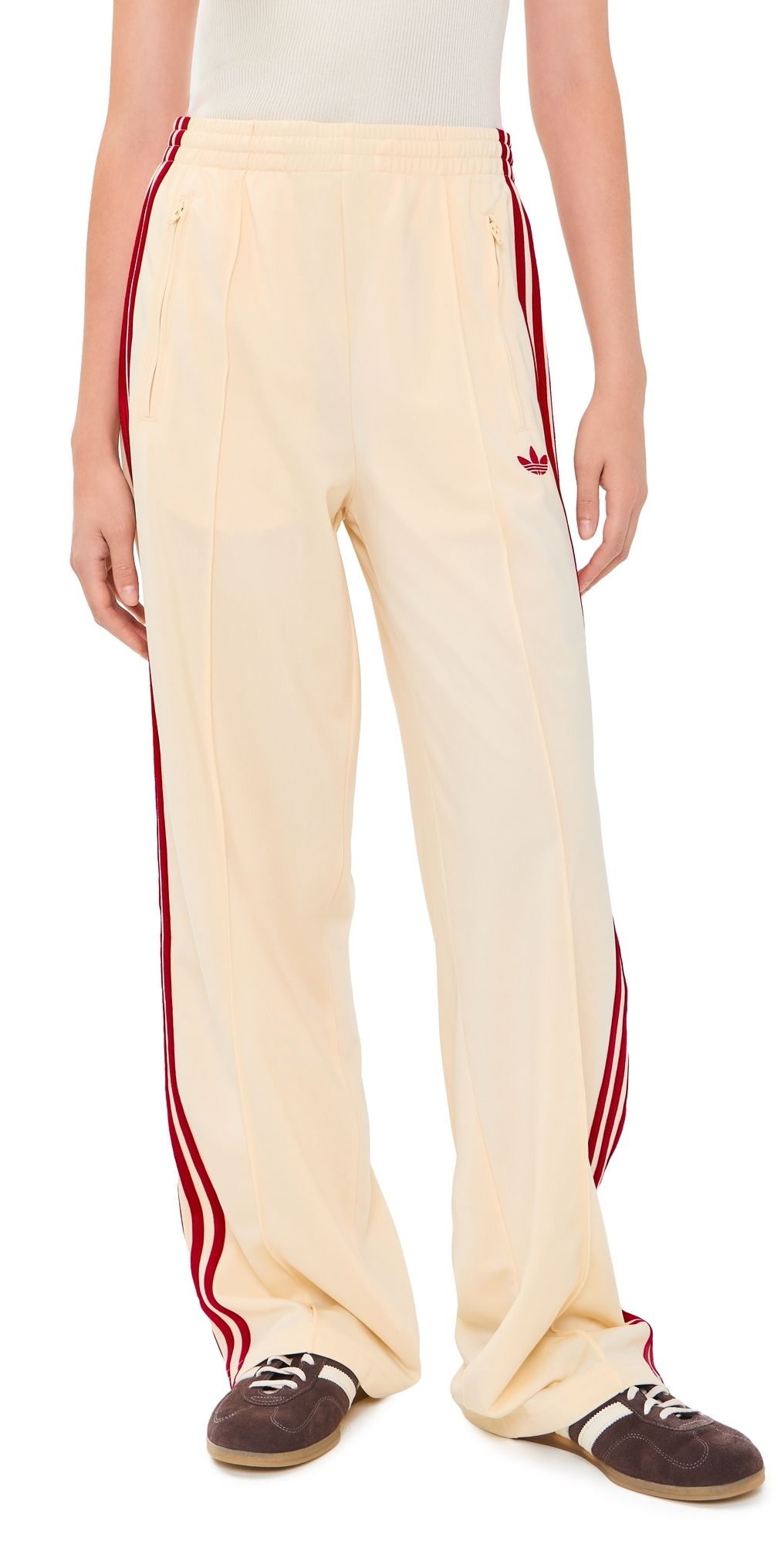 adidas Firebird Loose Track Pants Warm Vanilla/Team Victory Red XS