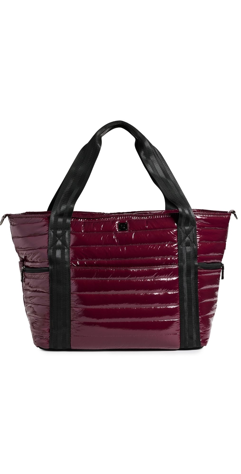 Think Royln Jet Set Wingman Tote Glossy Deep Burgundy One Size