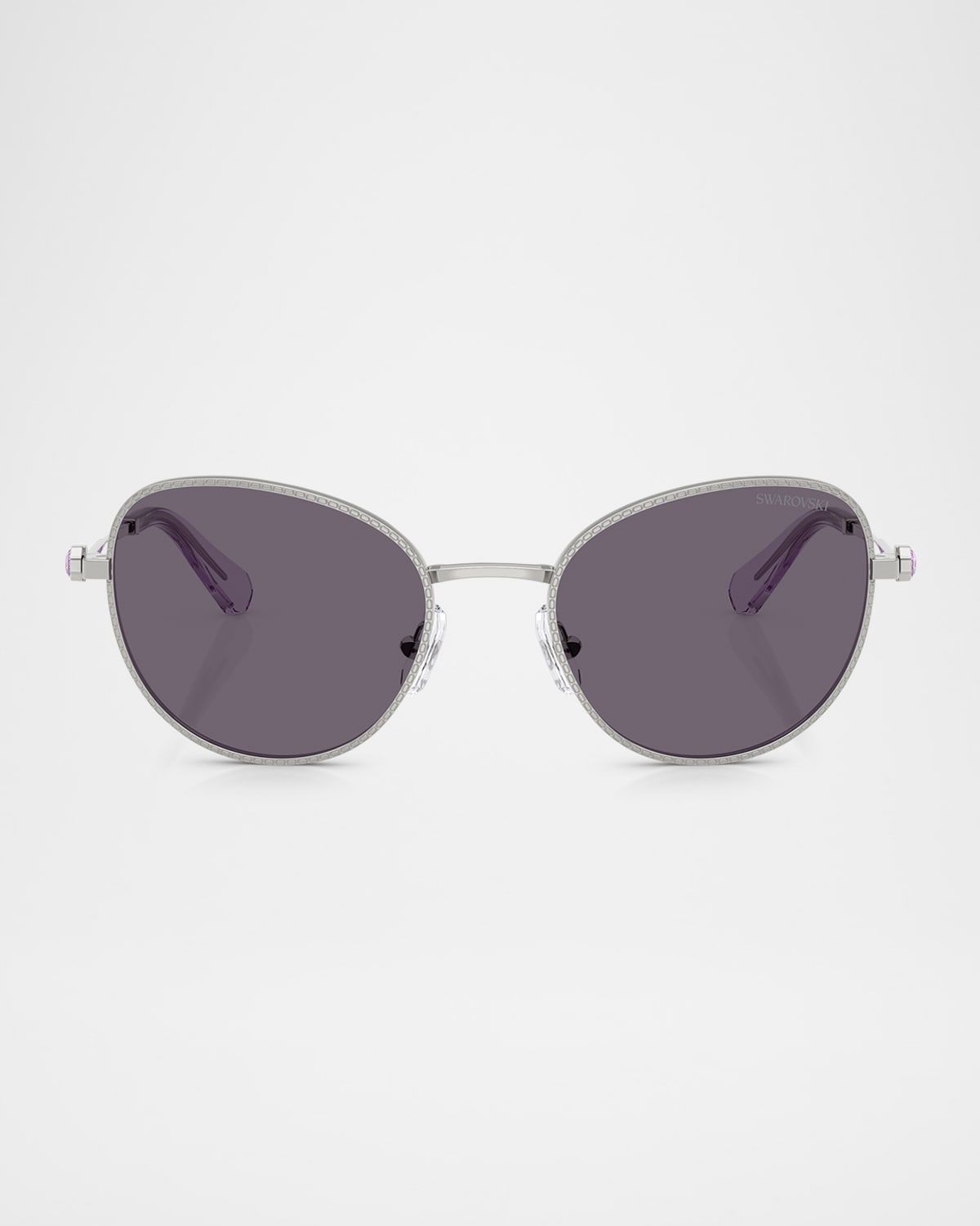 SK7032 Crystal Metal Round Sunglasses